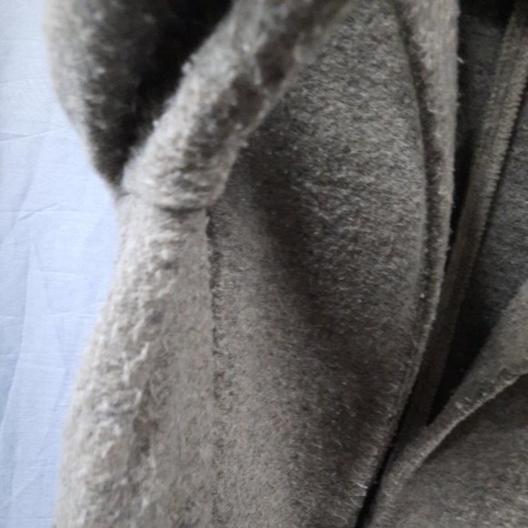 L.o.g.g. H&M Size 6 Womens Wool Blend Coat Jacket Peacoat Overcoat Topcoat Grey - Picture 8 of 13